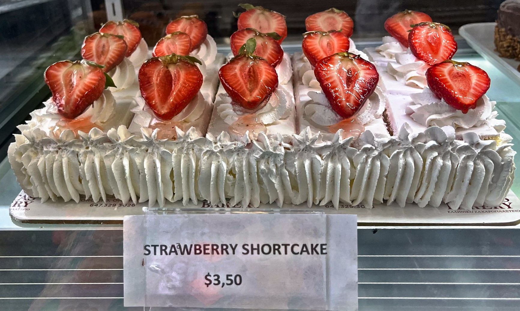 Dessert selection at Kostas Meat Market and Deli